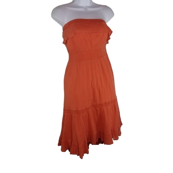 Anthropologie HD in Paris coral strapless dress - Picture 1 of 8